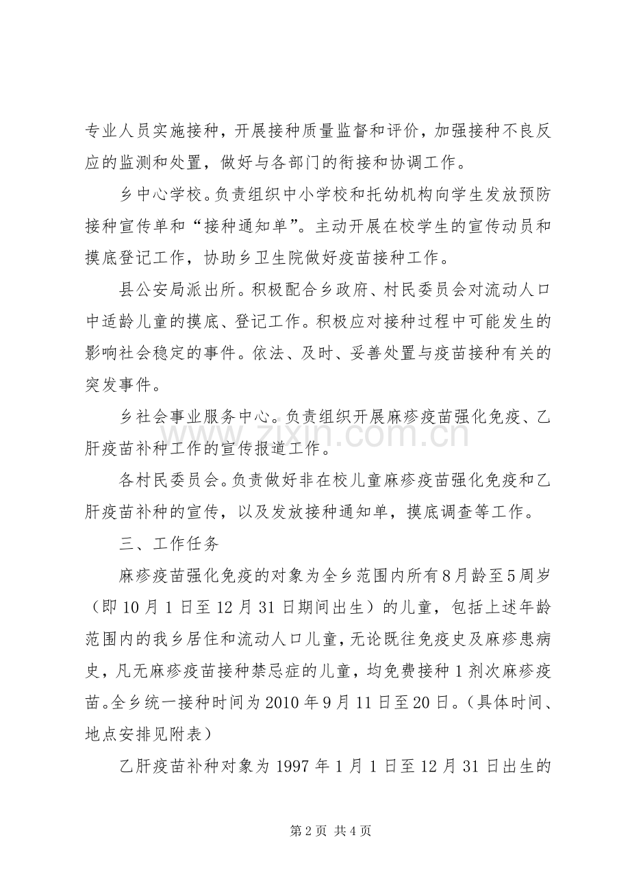 乡麻疹疫苗强化免疫和乙肝疫苗补种工作方案.docx_第2页