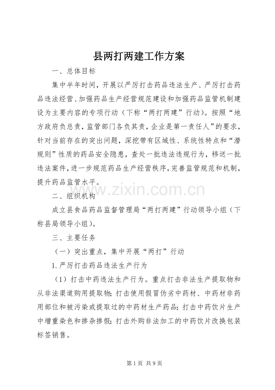 县两打两建工作实施方案.docx_第1页