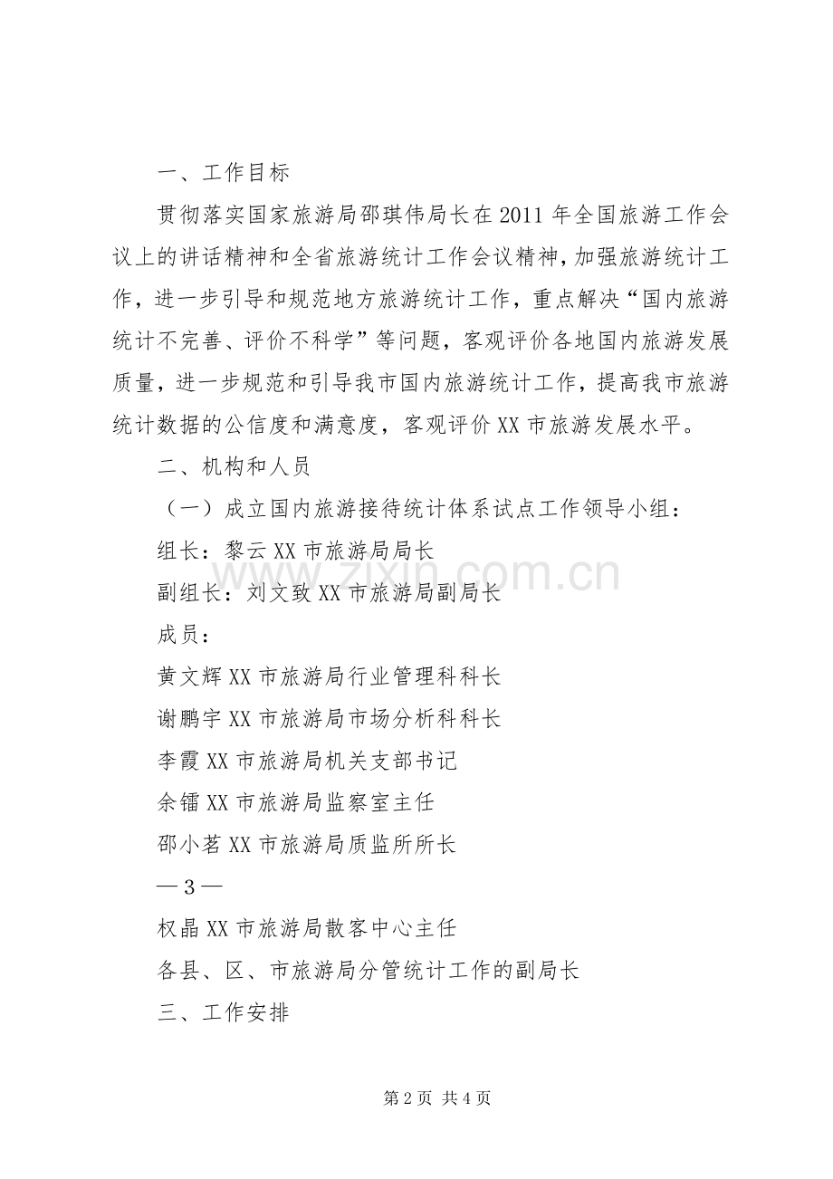 关于上报《XX市国内旅游接待统计体系工作实施方案》的报告.docx_第2页