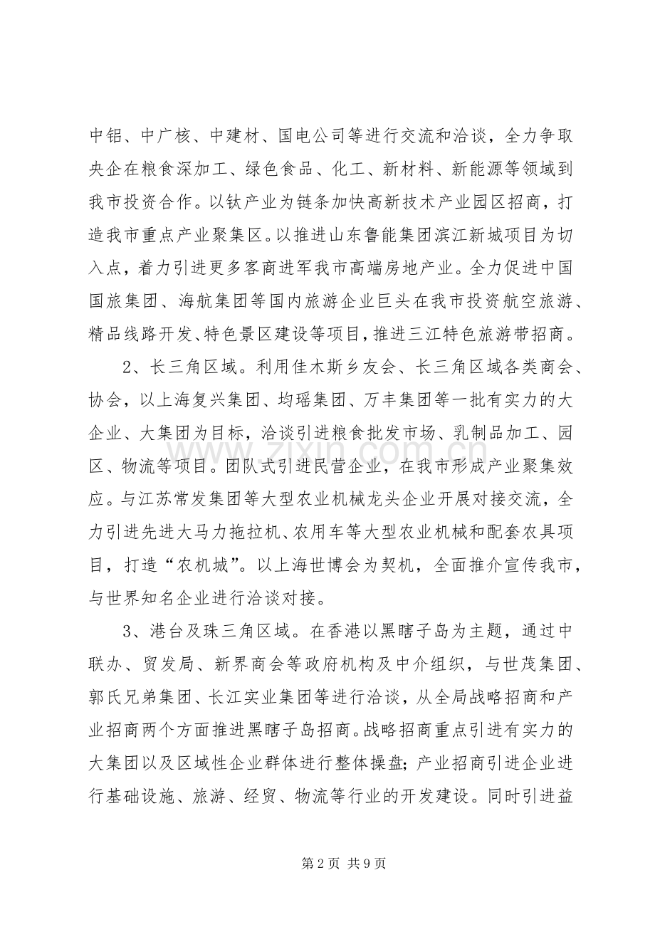 XX年度招商引资工作实施方案 .docx_第2页