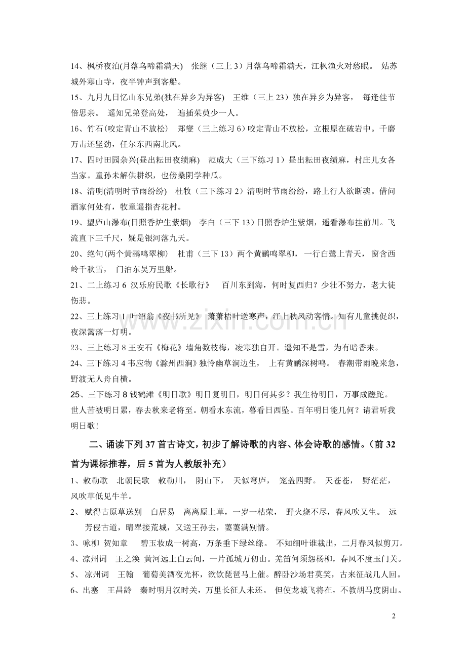 江苏省小学四年级学业水平测试古诗复习题.doc_第2页