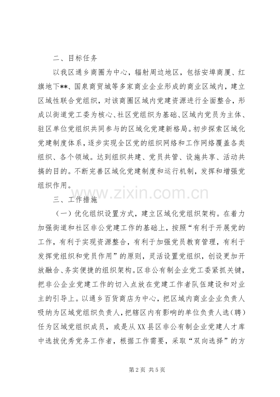 XX县区“两新”组织区域化党建试点实施方案 .docx_第2页