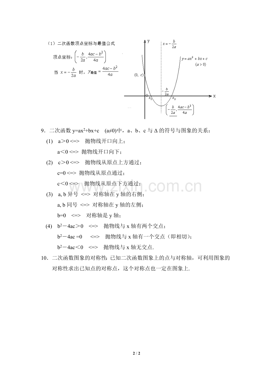 知识归纳：二次函数.doc_第2页