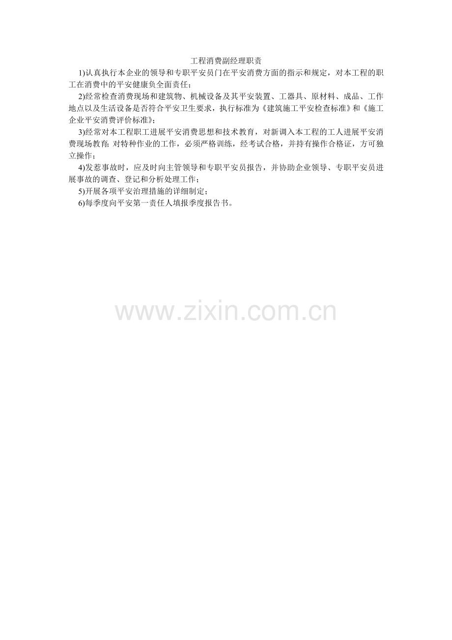 项目生产副经理职责.doc_第1页
