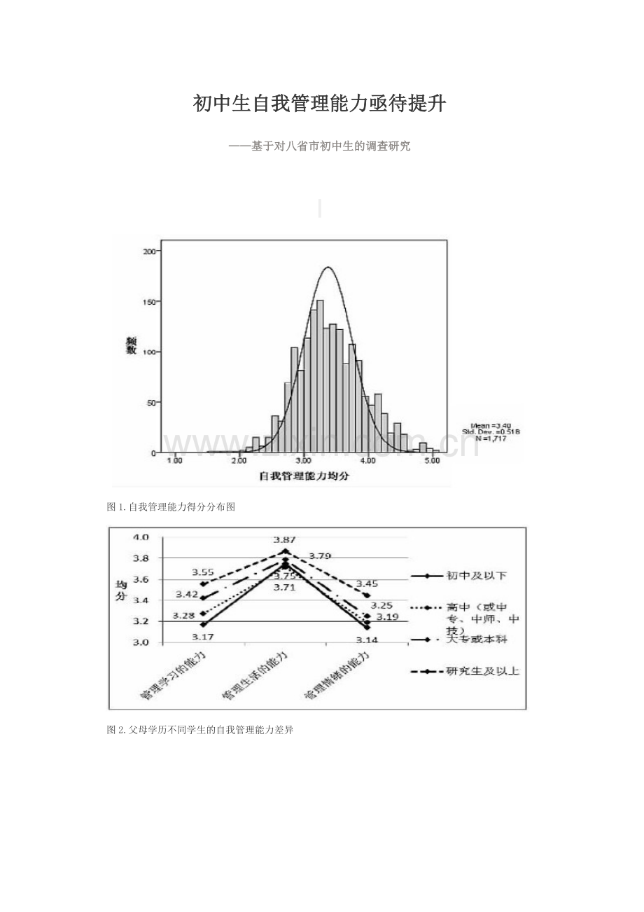 初中生自我管理能力亟待提升.doc_第1页