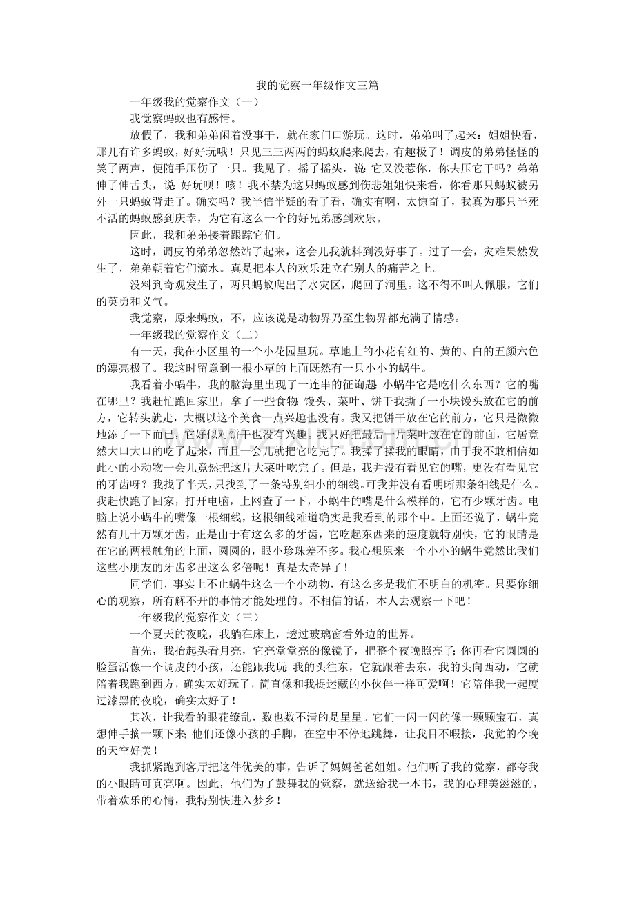 我的发现一年级作文三篇.doc_第1页