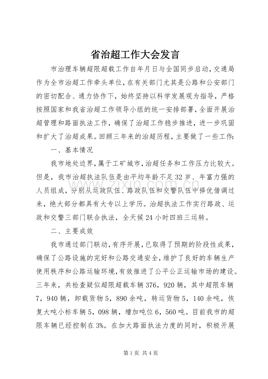 省治超工作大会发言稿.docx_第1页