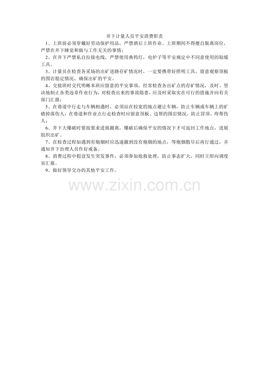 井下计量人员安全生产职责.doc_第1页