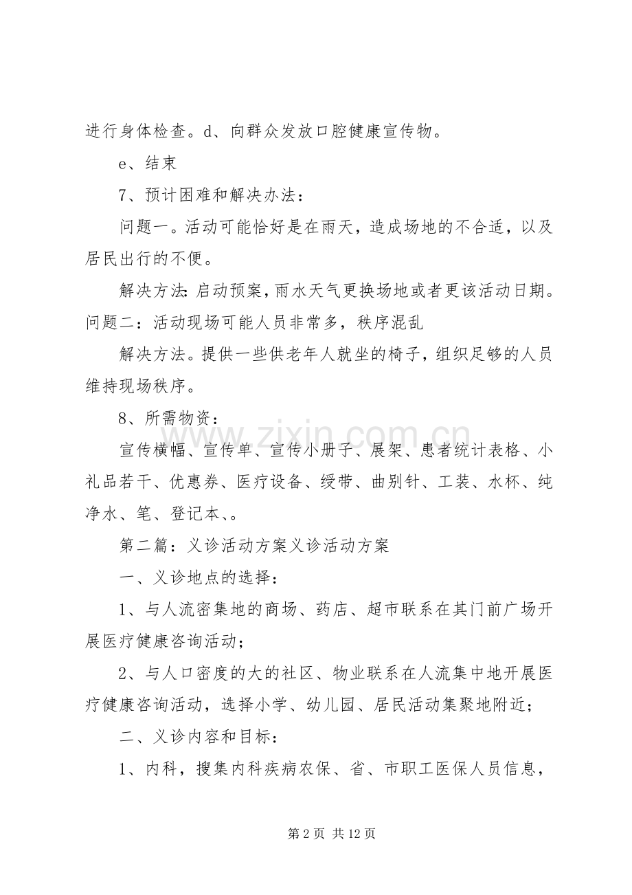 社区义诊活动实施方案5篇.docx_第2页