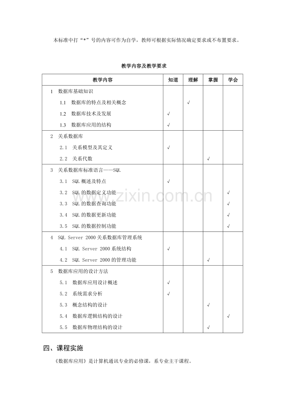 《数据库应用》教学大纲.doc_第2页