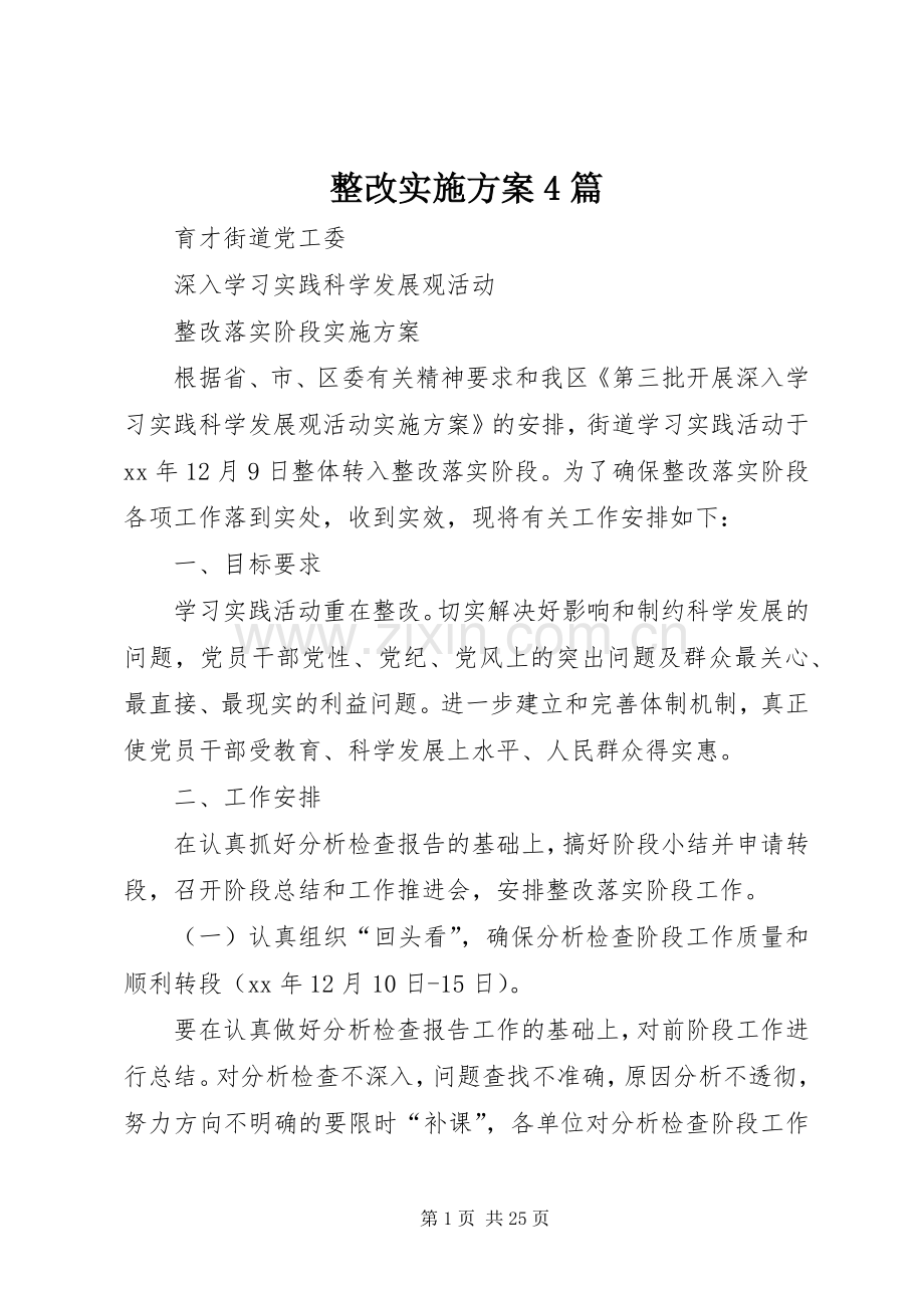 整改方案4篇.docx_第1页