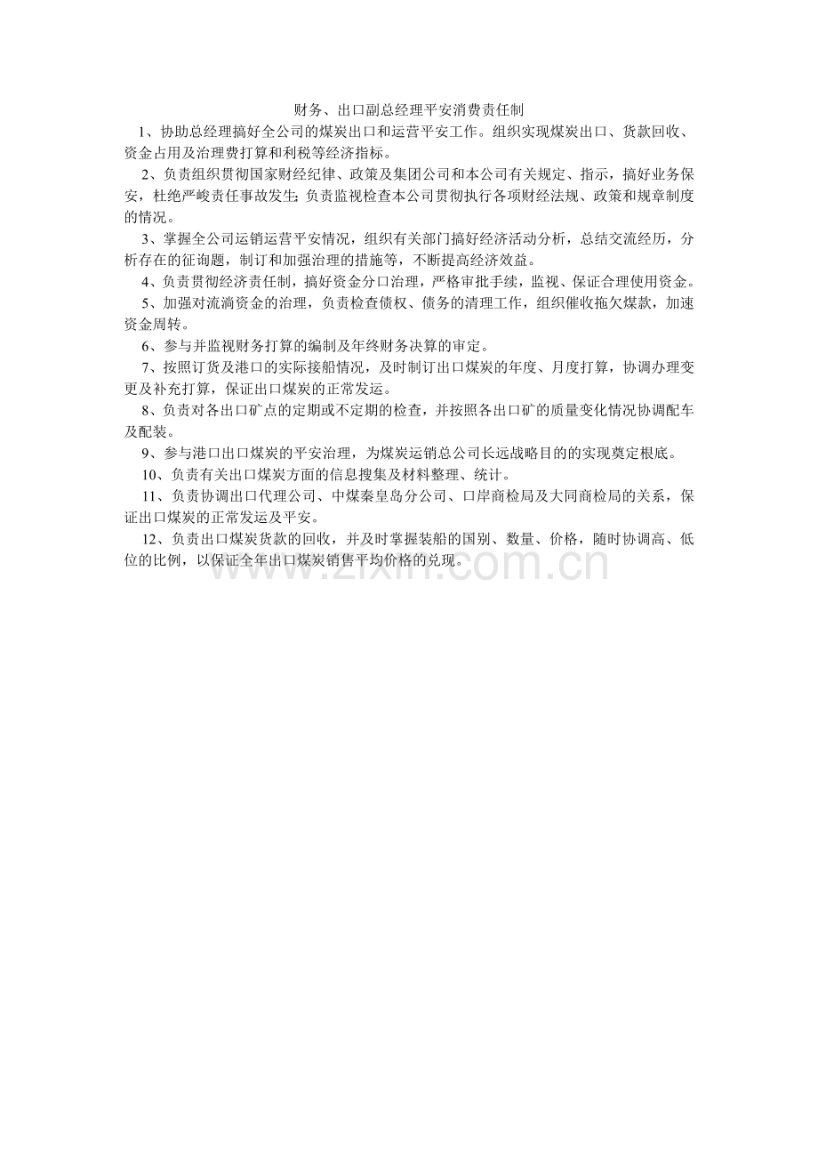 财务、出口副总经理安全生产责任制.doc_第1页