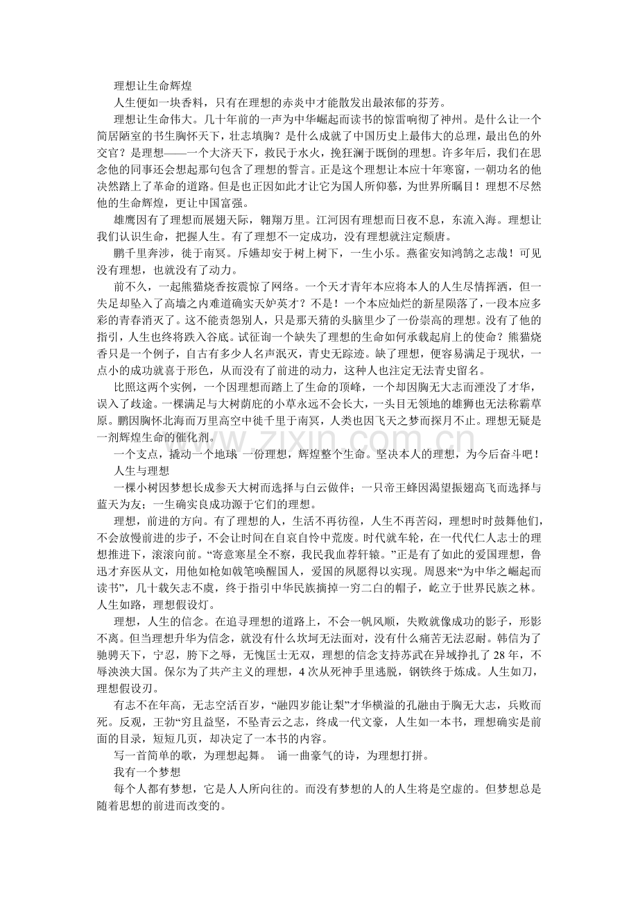 作文成ۥ长因梦想而精彩5篇.doc_第2页