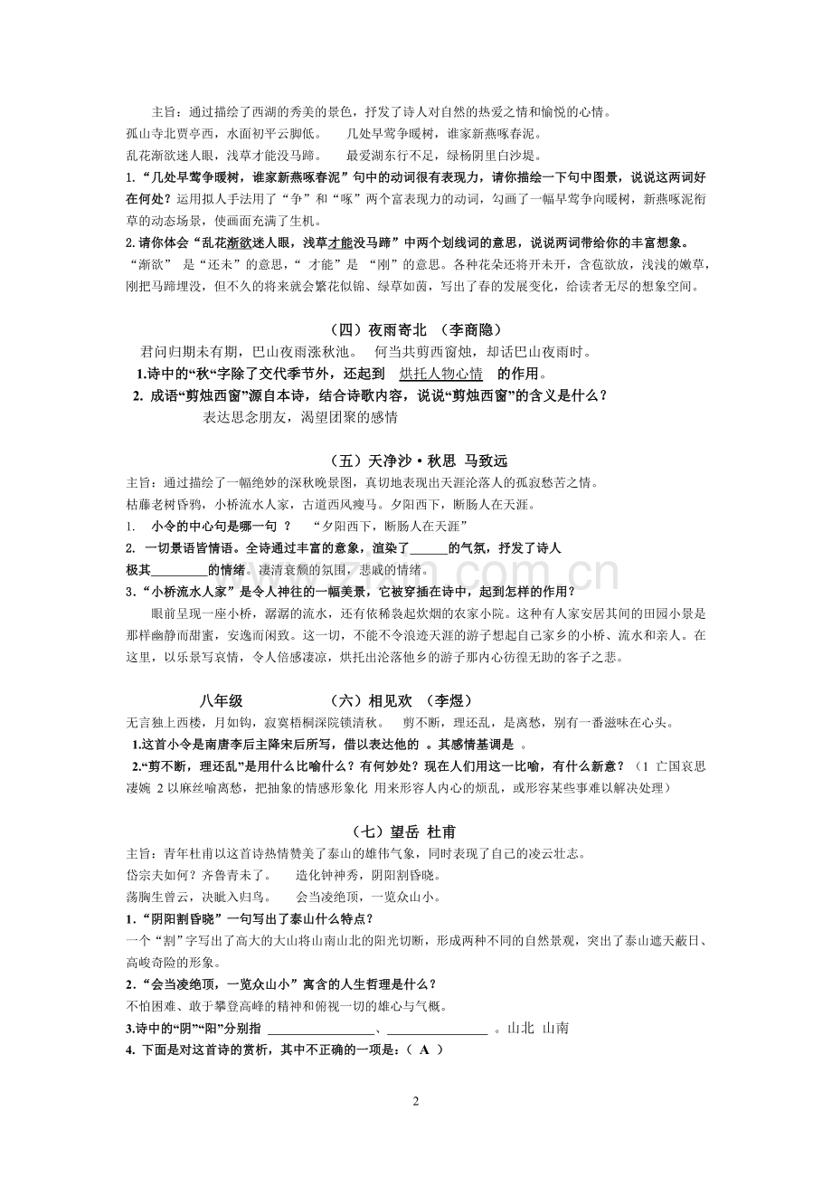 初中诗词赏析练习集锦.doc_第2页