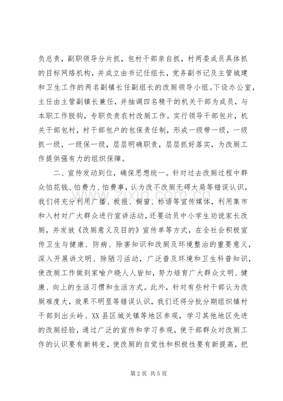 镇党委书记在全县农村改厕工作动员大会上的典型发言稿学习心得.docx_第2页