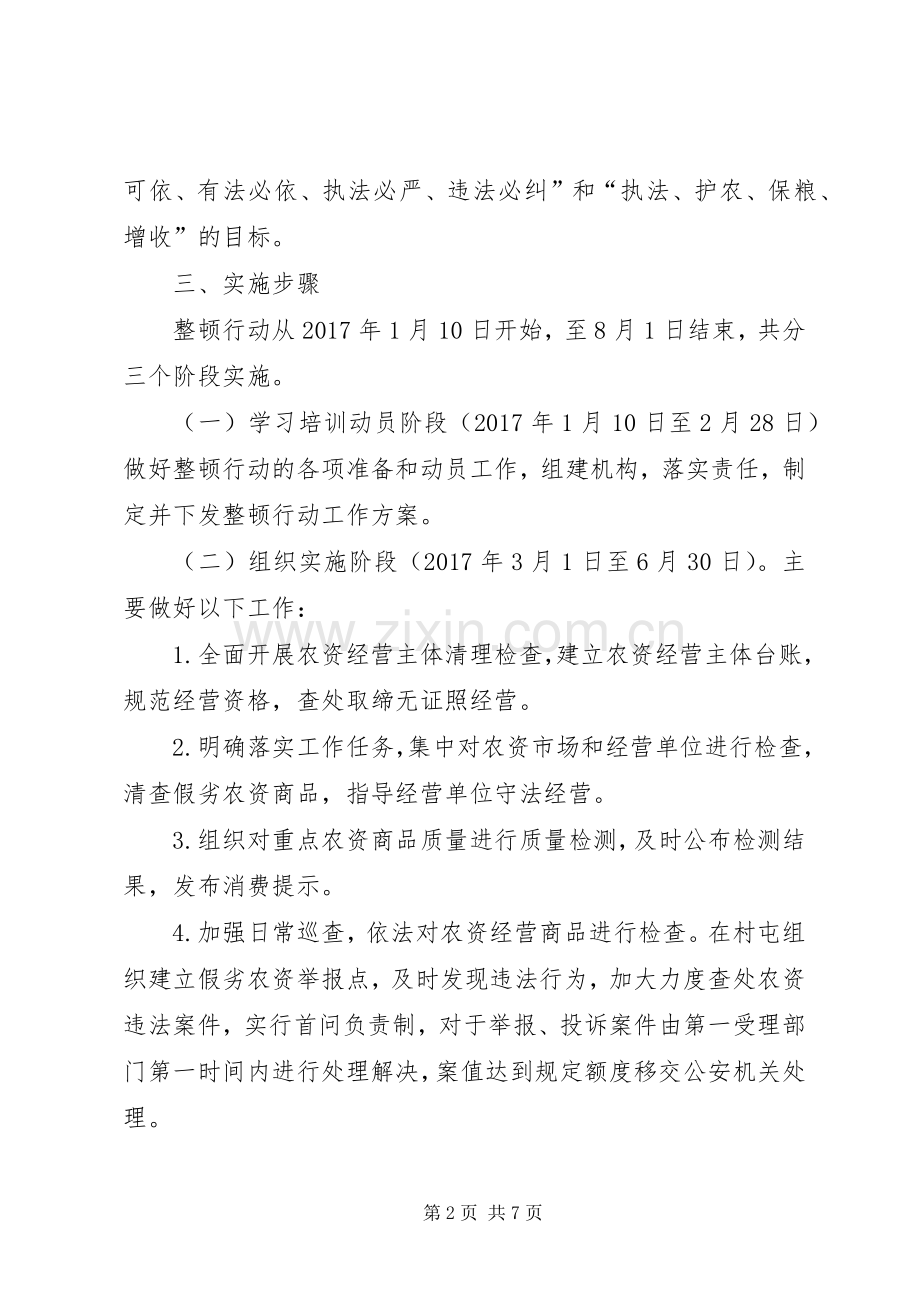 某县XX年农资市场整顿实施方案 .docx_第2页