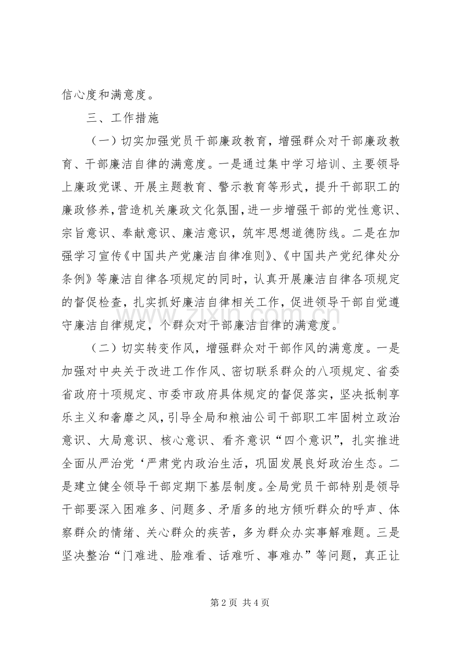 粮食局党风廉政建设社会评价满意度提升实施方案 .docx_第2页