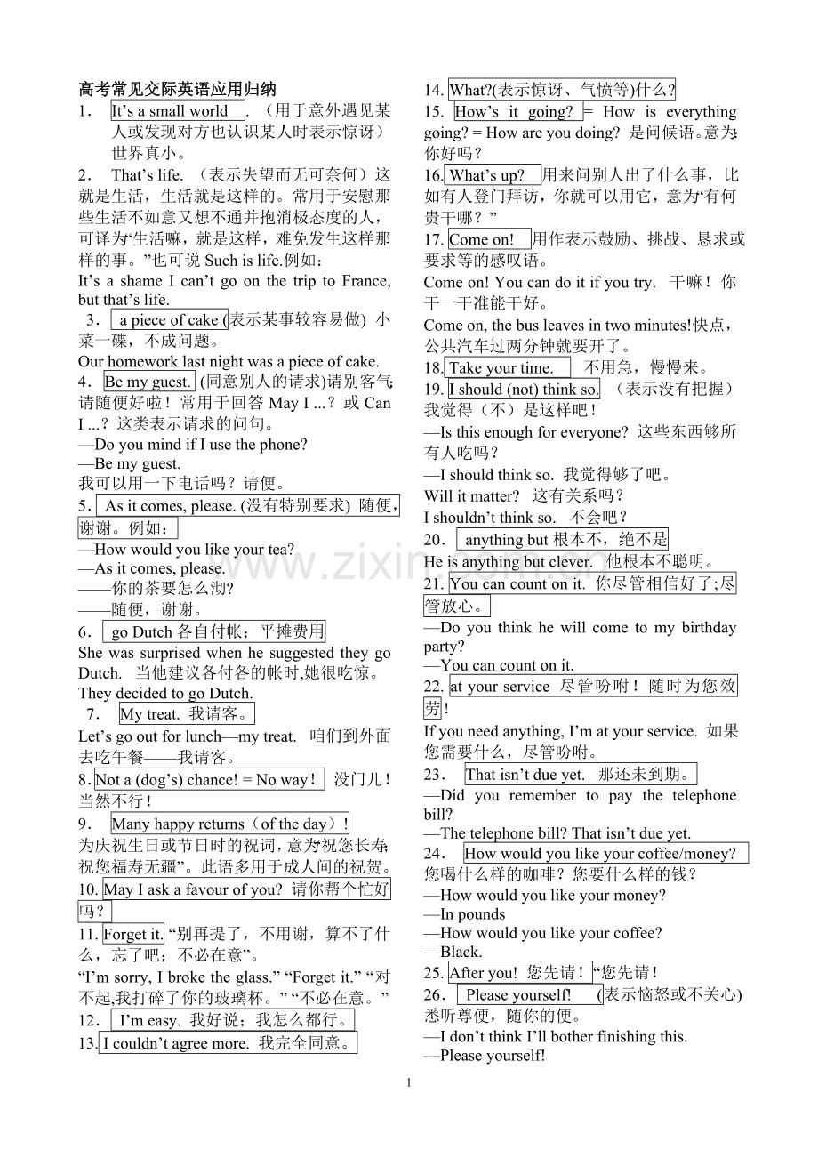 高考常见交际英语应用归纳.doc_第1页