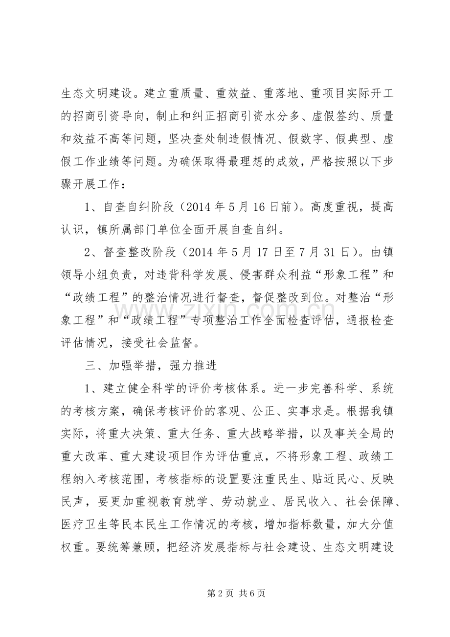 整治形象工程和政绩工程工作方案 .docx_第2页