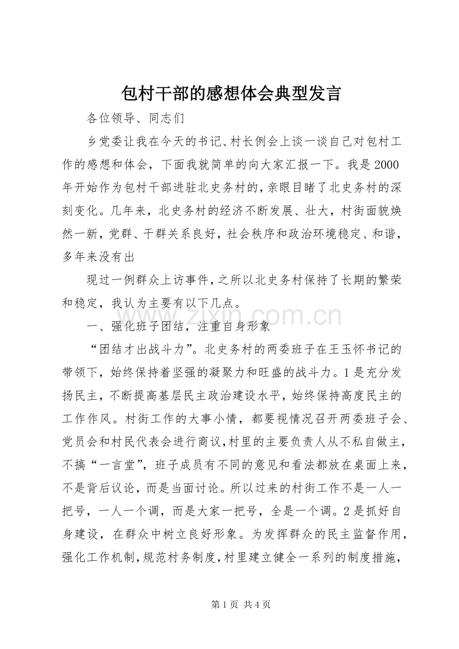 包村干部的感想体会典型发言稿 (2).docx_第1页