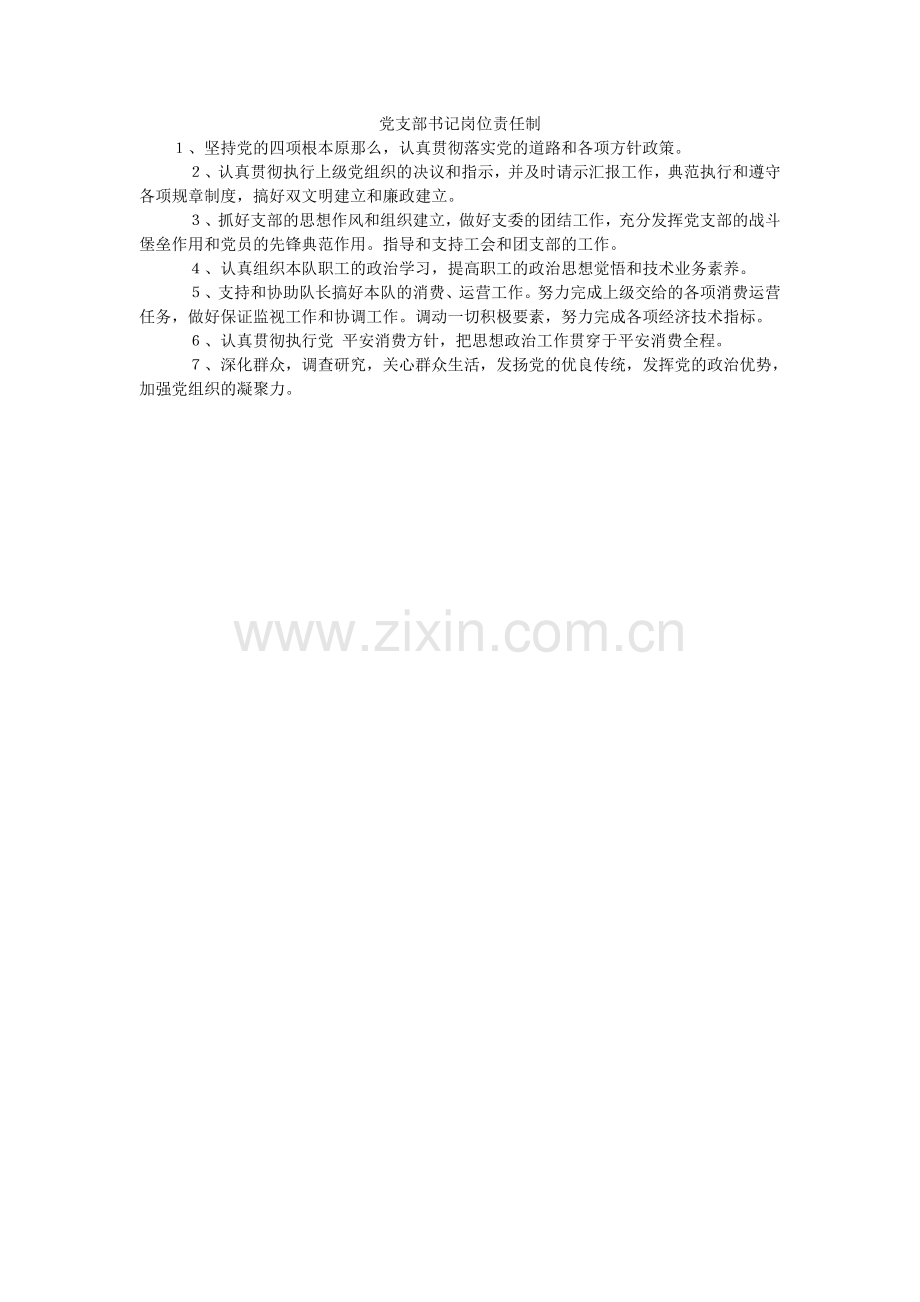 党支部书记岗位责任制.doc_第1页