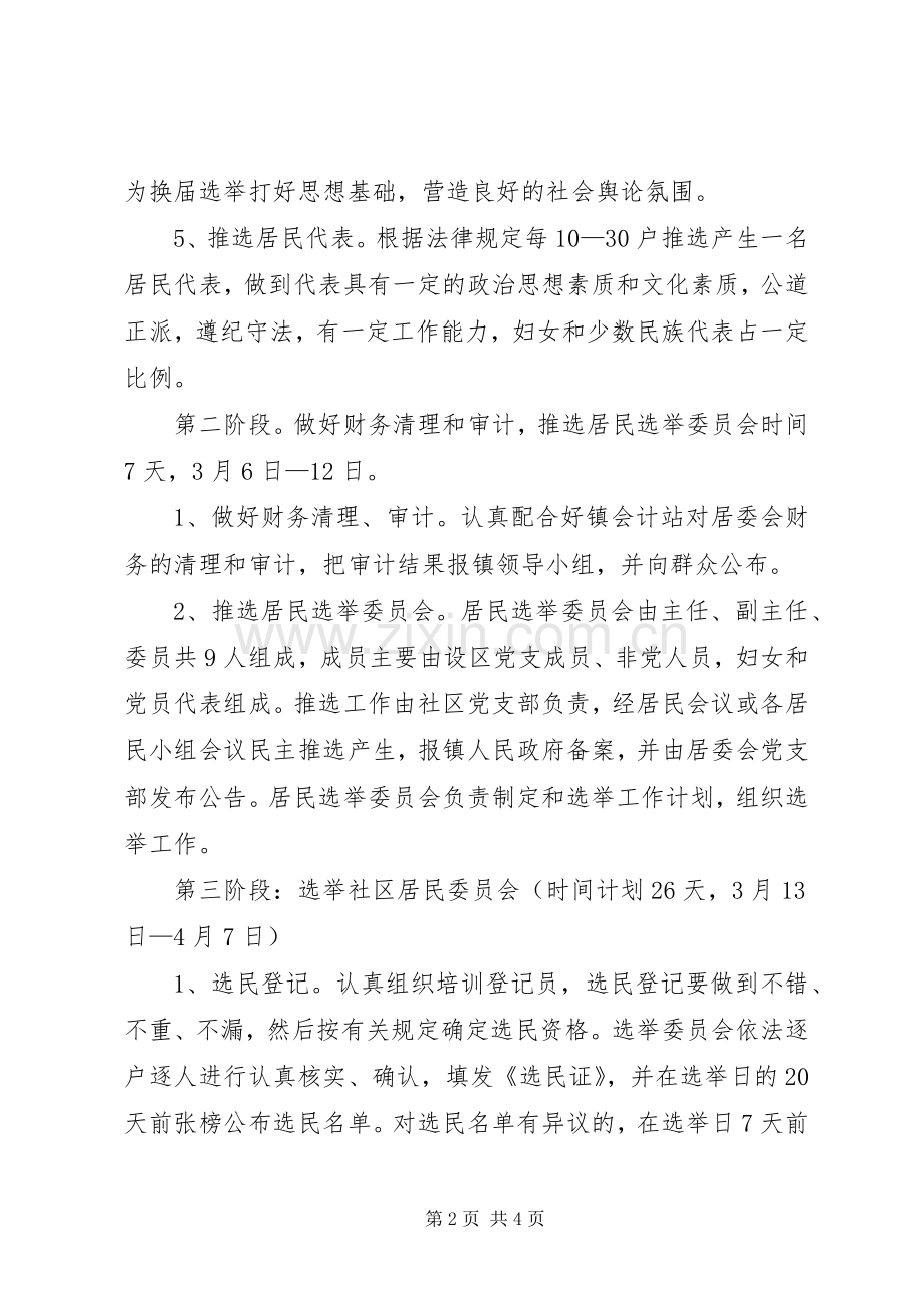 镇社区居委会换届选举工作方案 .docx_第2页