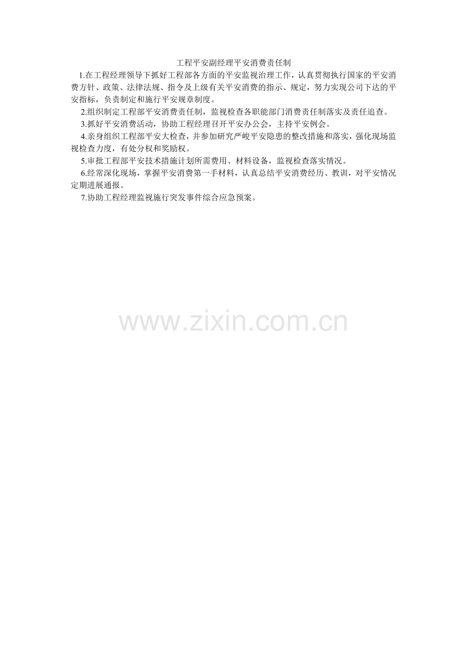 项目安全副经理安全生产责任制.doc_第1页