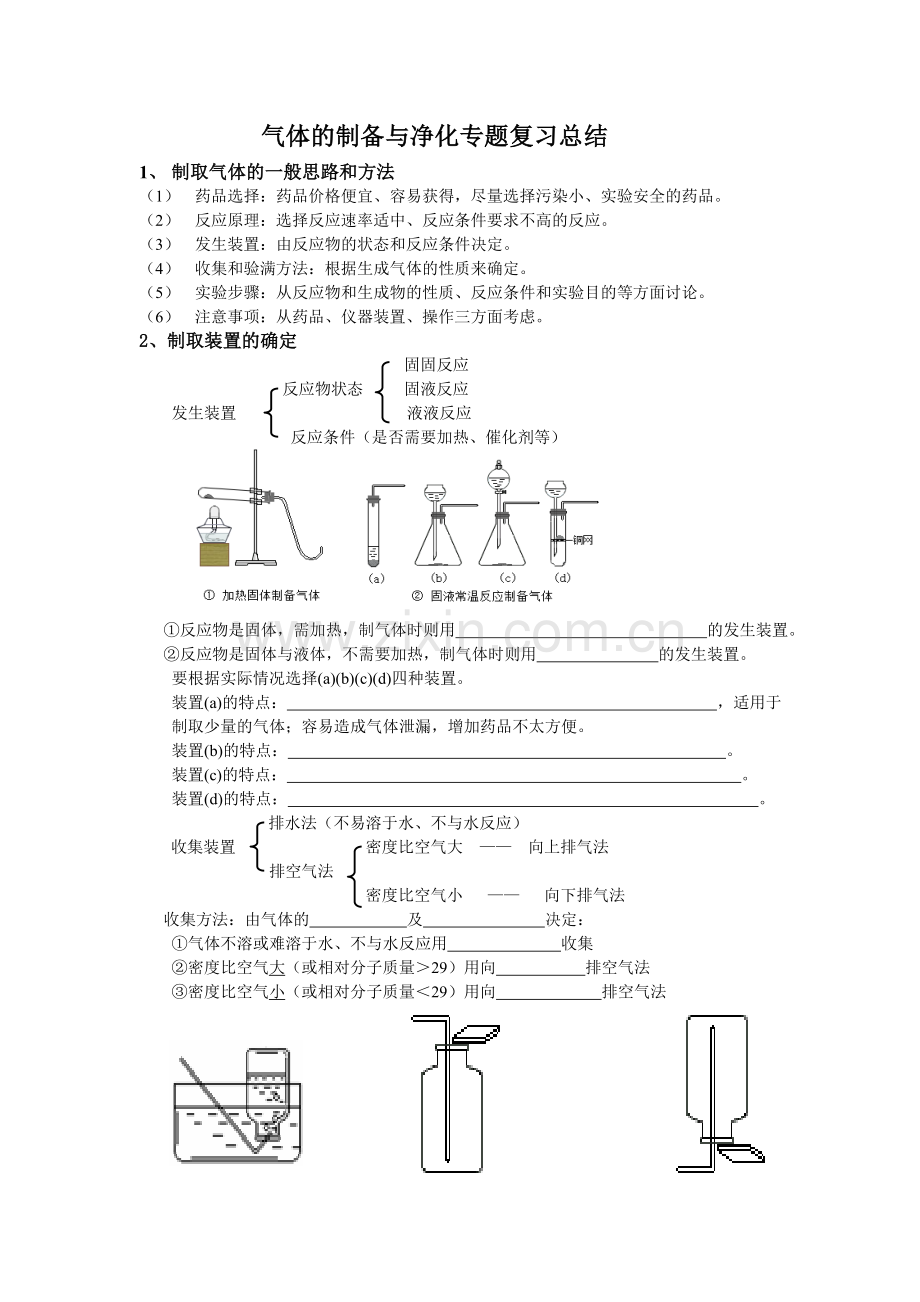 气体的制取专题复习.doc_第1页