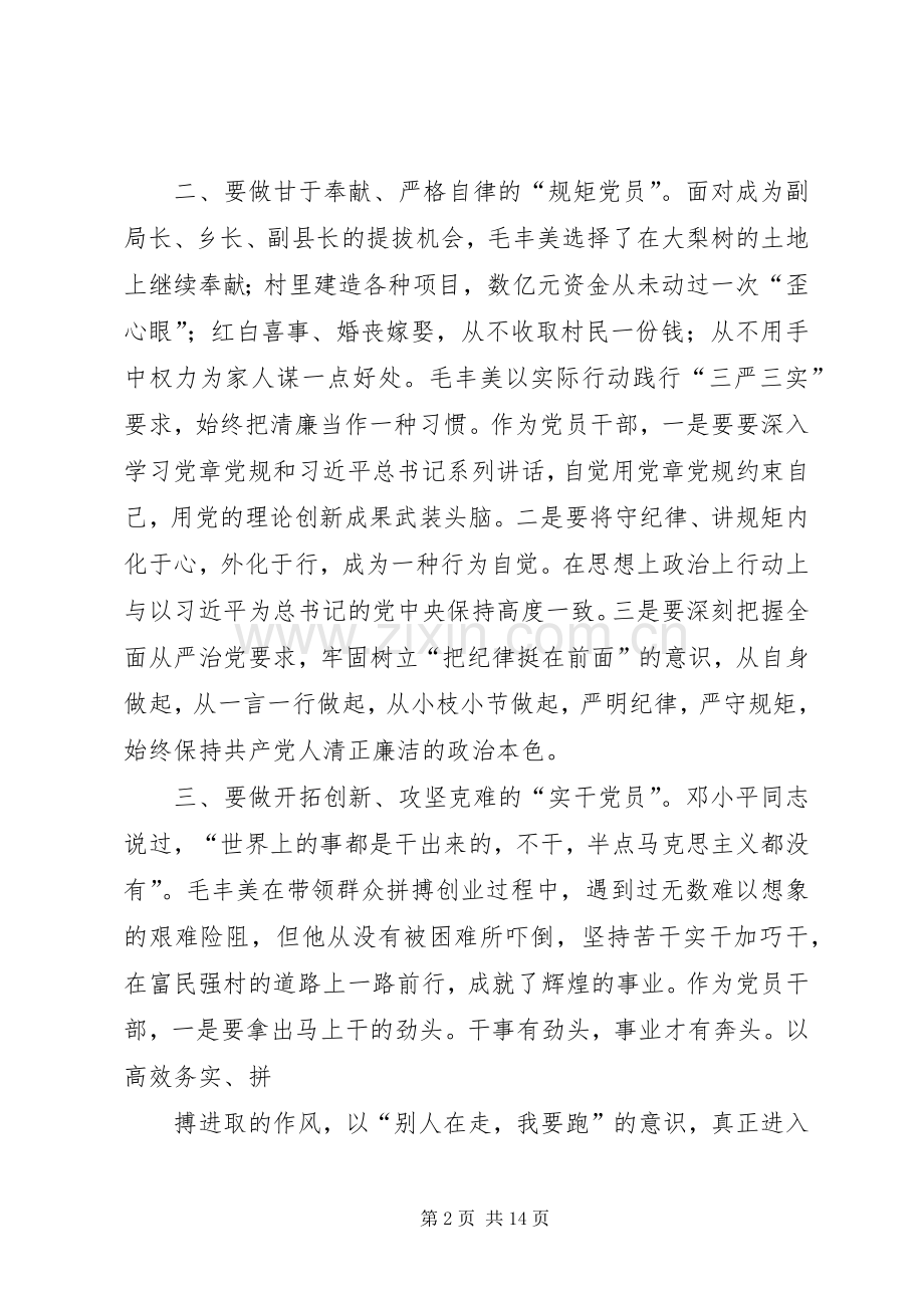 学习毛丰美实干促振兴专题研讨发言提纲材料.docx_第2页