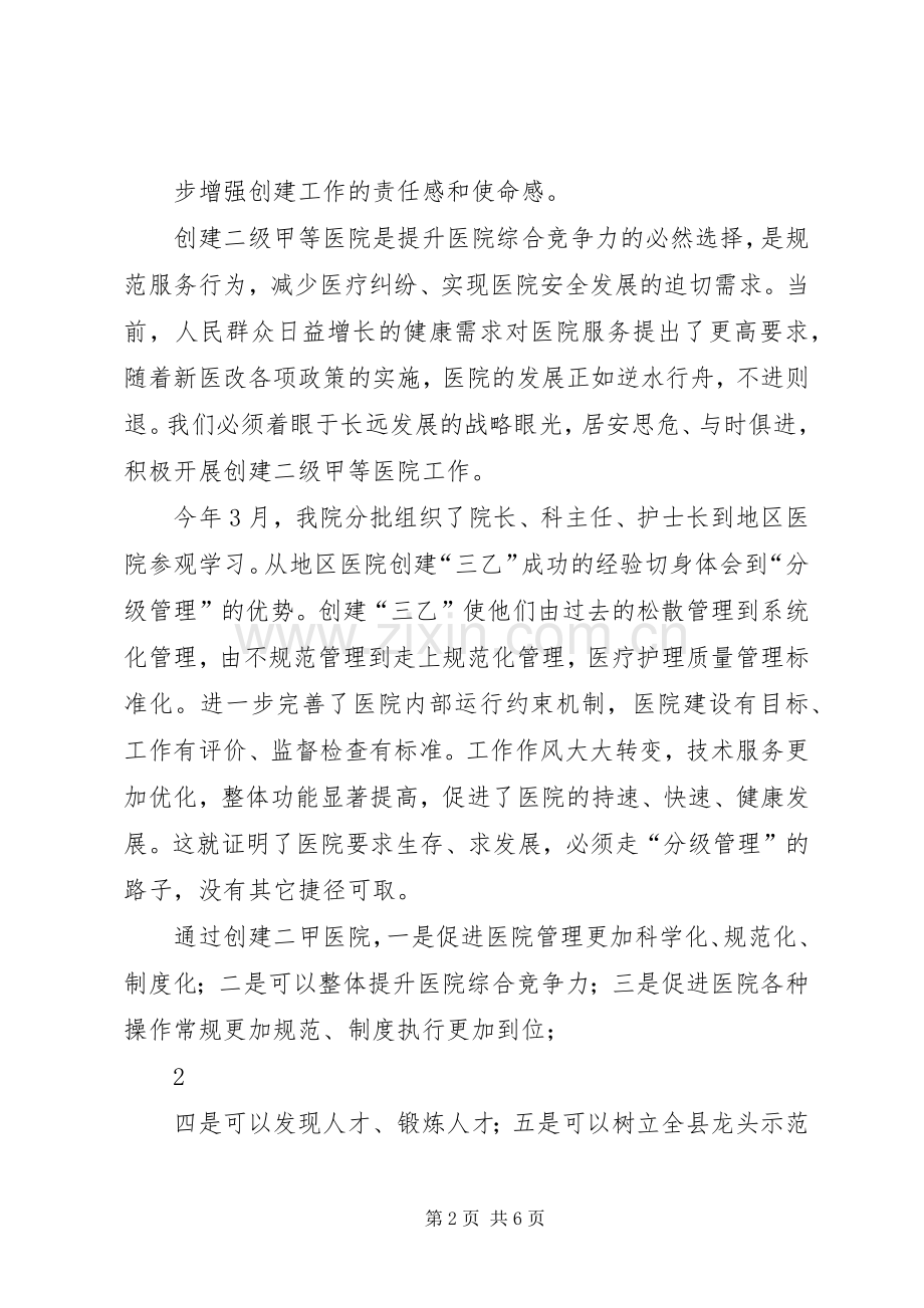 在创二甲医院动员大会上的讲话.docx_第2页
