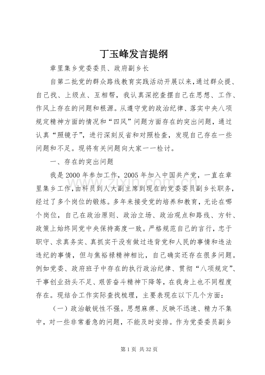 丁玉峰发言提纲材料.docx_第1页