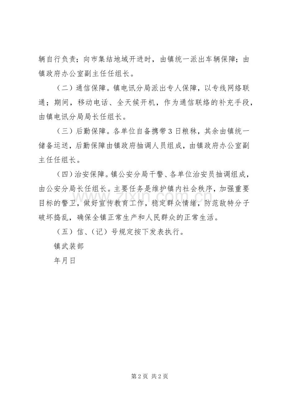 民兵参战支前收拢集结行动实施方案 .docx_第2页