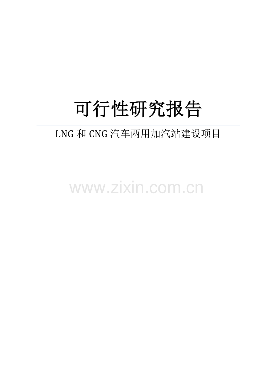 能源公司lng和cng汽车两用加汽站新建项目可行性研究报告.doc_第1页