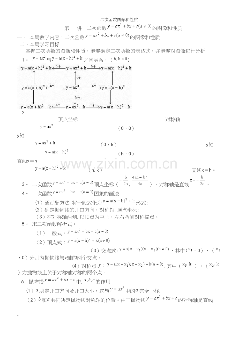 二次函数图像和性质.docx_第2页