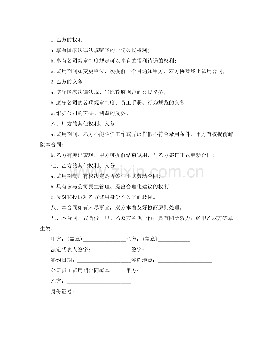 公司员工试用期合同范本2.docx_第2页