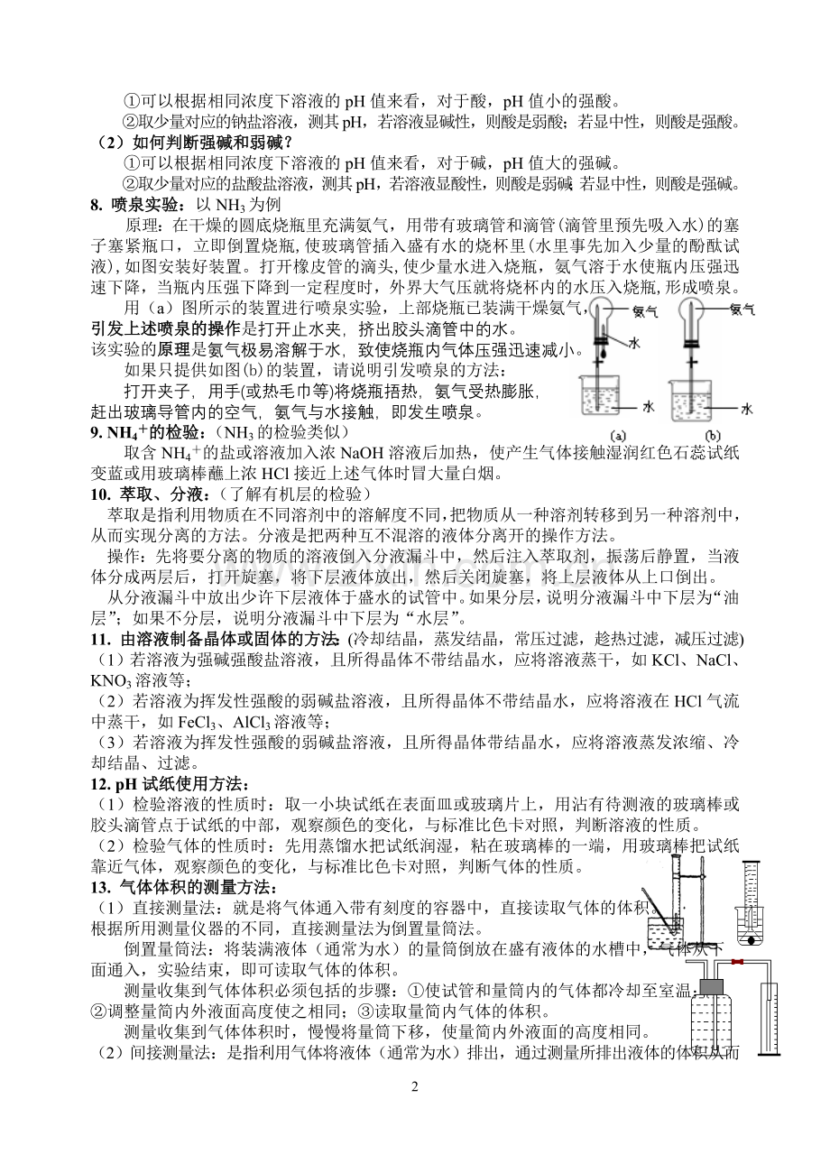 高中化学实验操作总结.doc_第2页