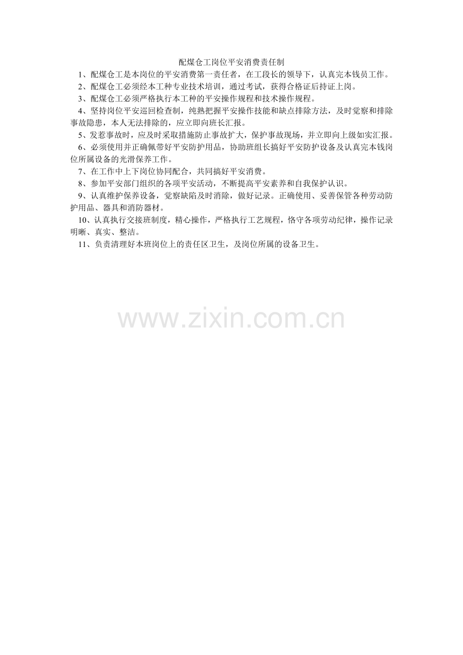 配煤仓工岗位安全生产责任制.doc_第1页