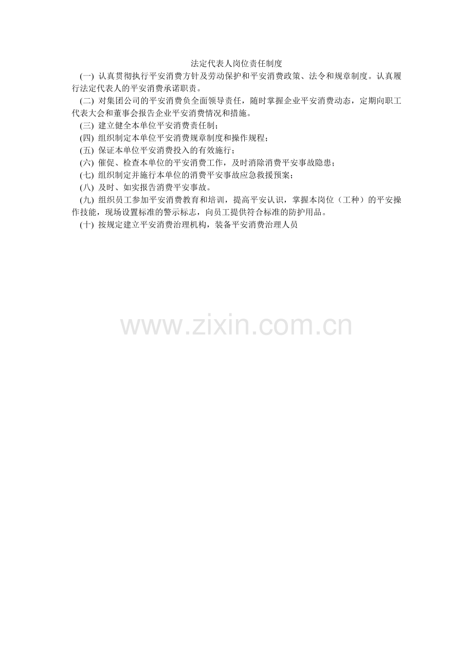 法定代表人岗位责任制度.doc_第1页