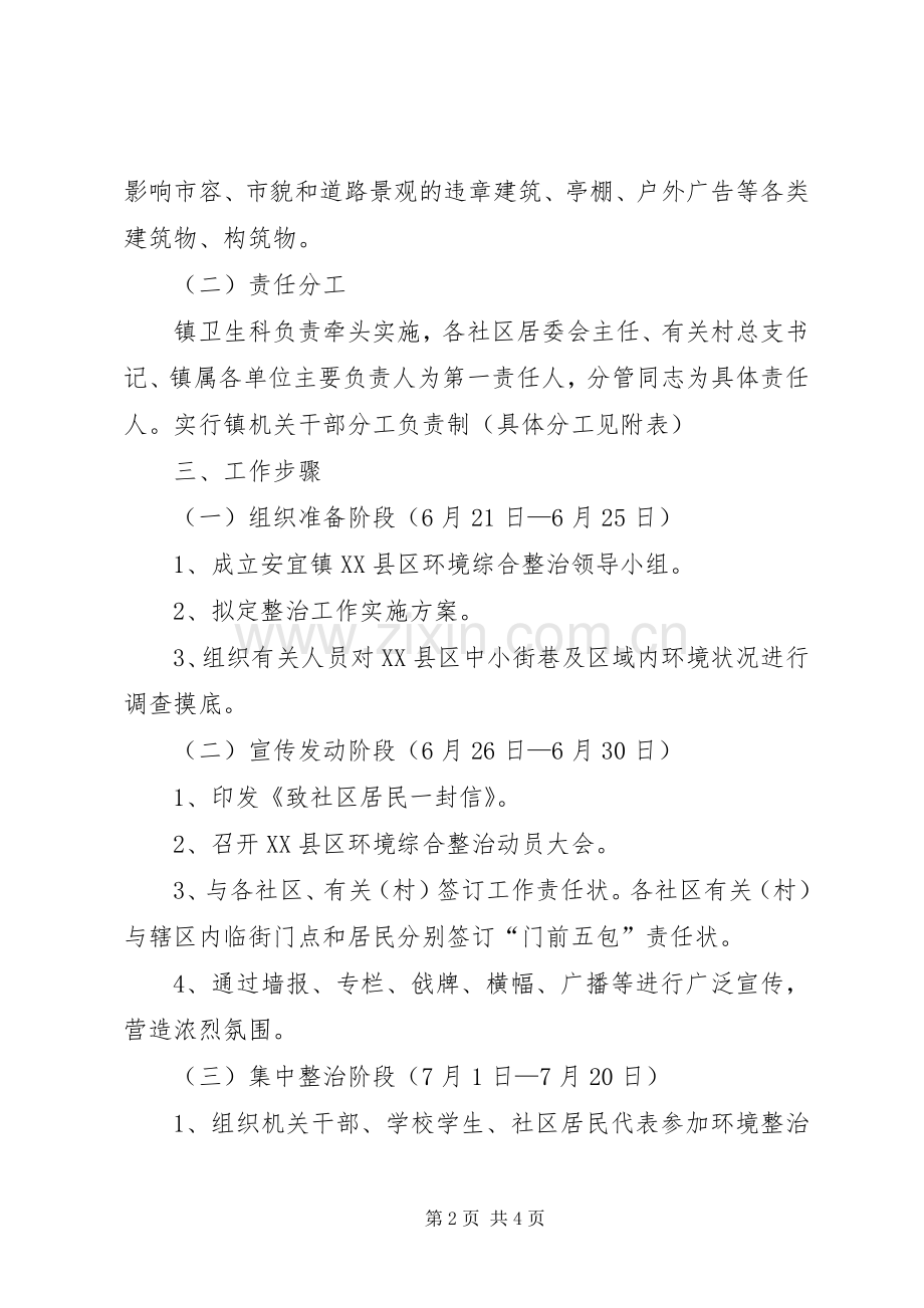 镇XX县区环境综合整治方案 .docx_第2页