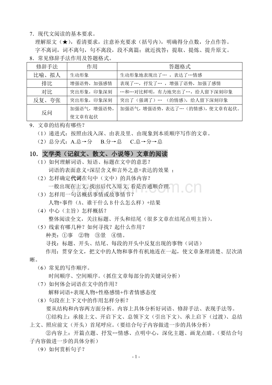 现代文复习方法.doc_第1页