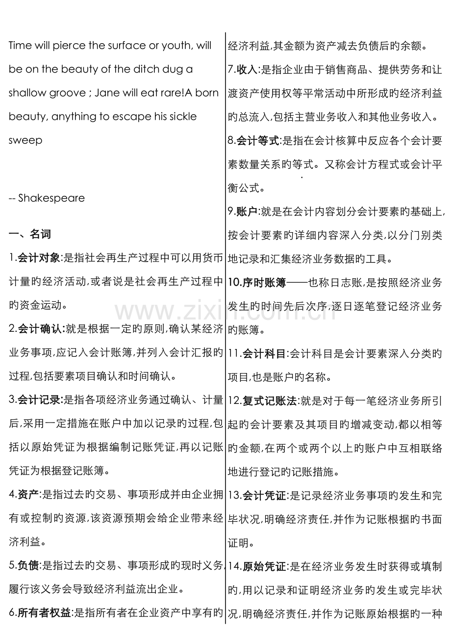 2022年全新会计考点版大全新编.doc_第1页