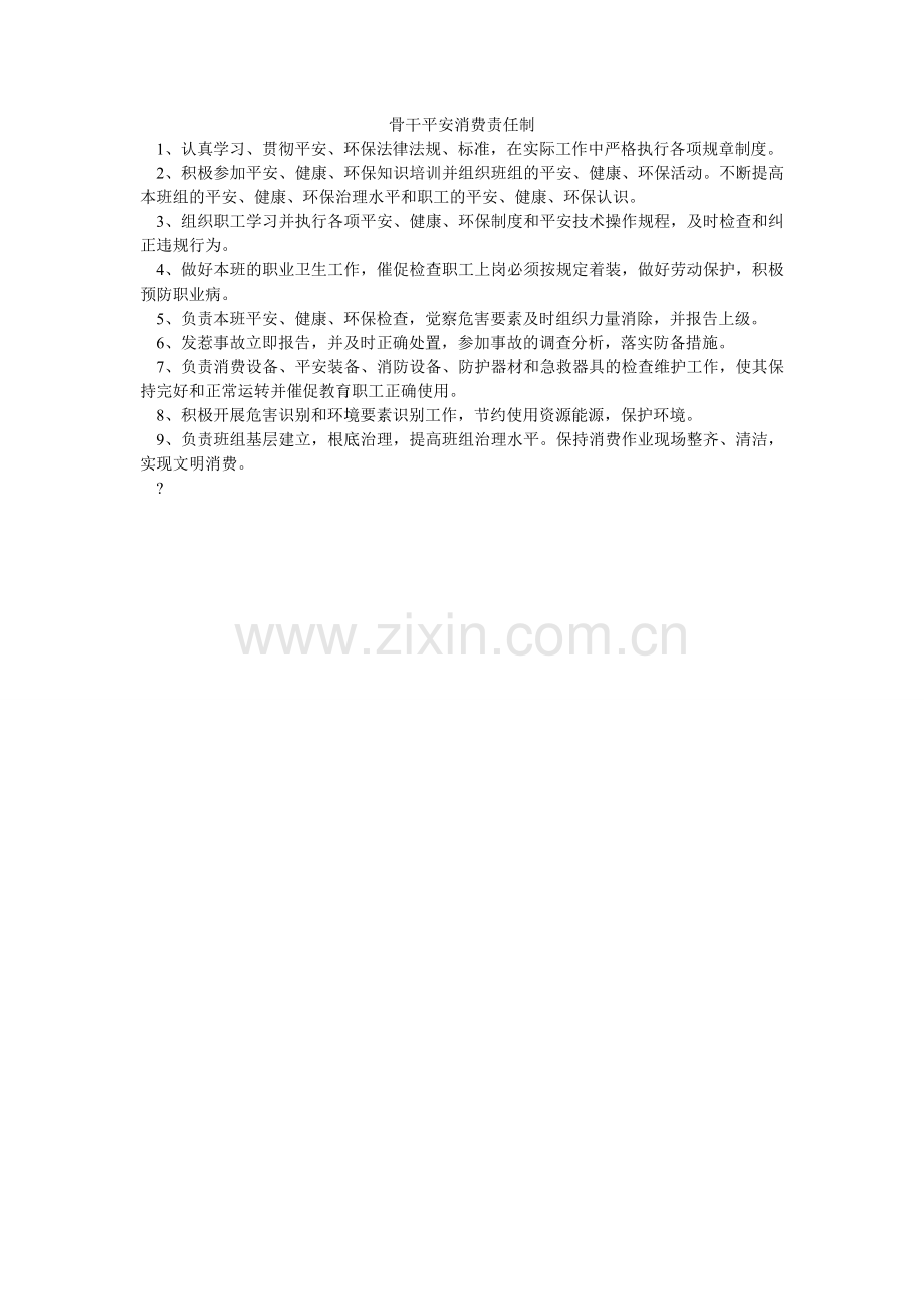 骨干安全生产责任制.doc_第1页