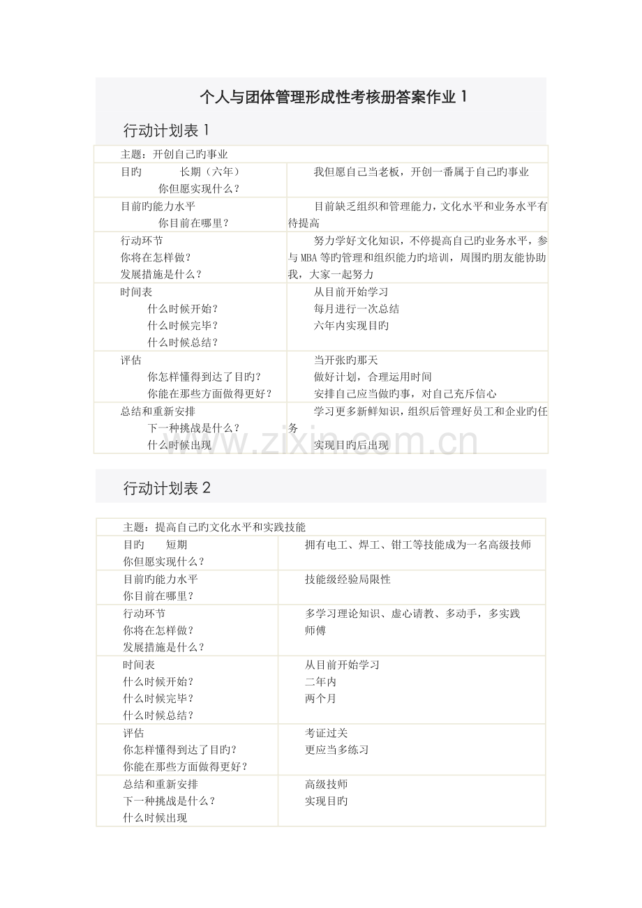 2022年个人与团队管理形成性考核册答案重点资料.doc_第1页
