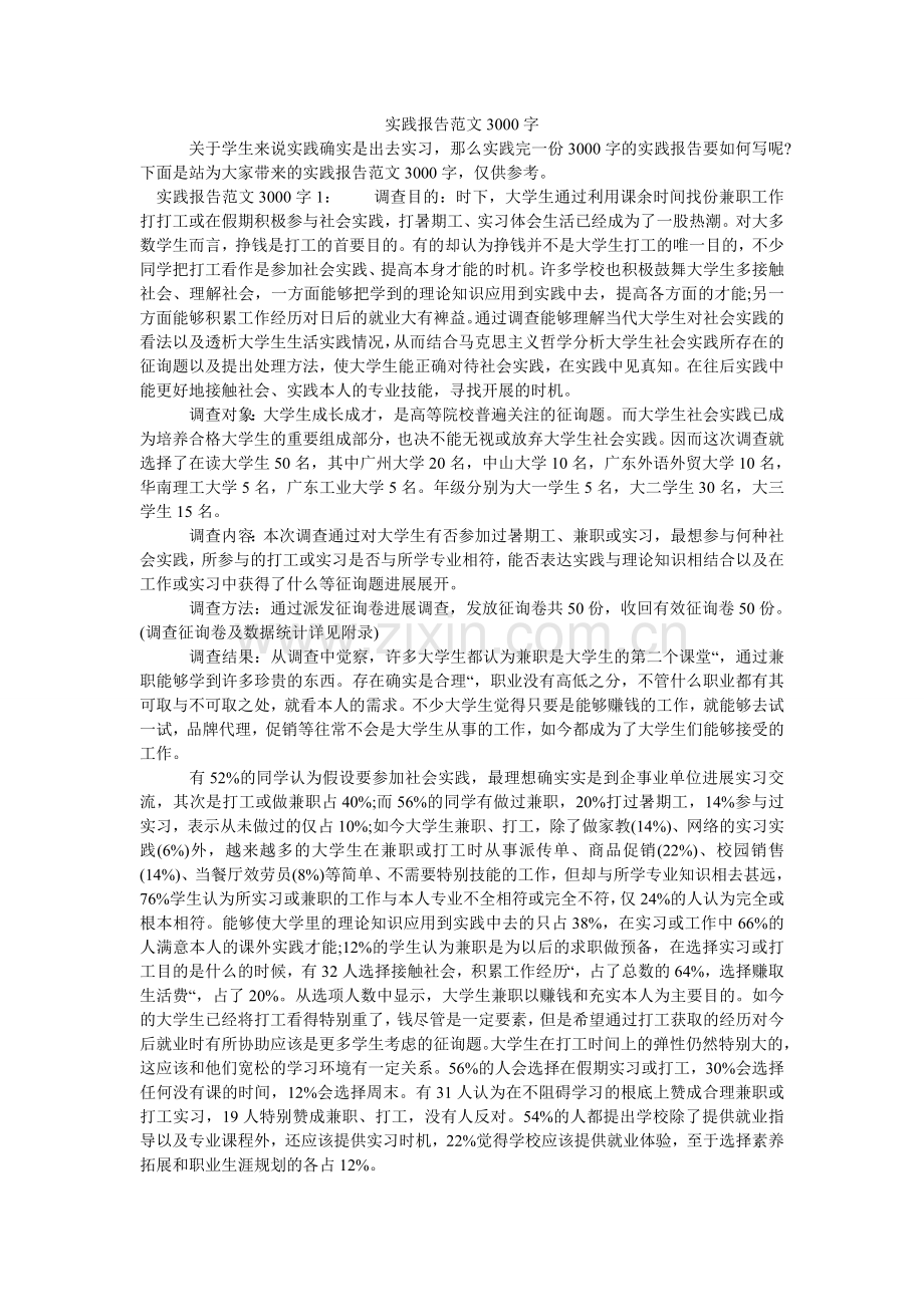 实践报ۥ告范文3000字.doc_第1页