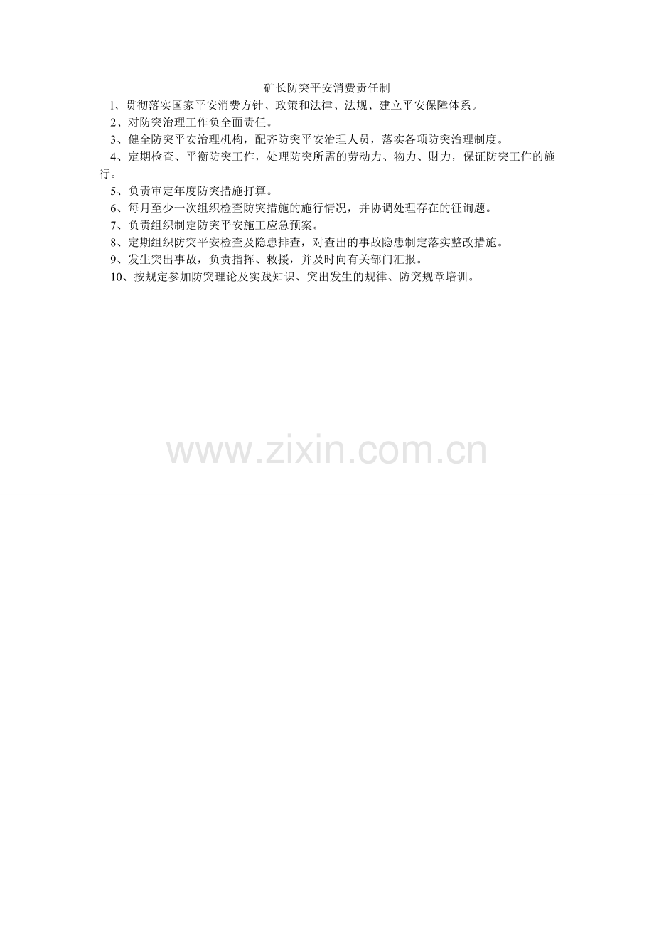 矿长防突安全生产责任制.doc_第1页