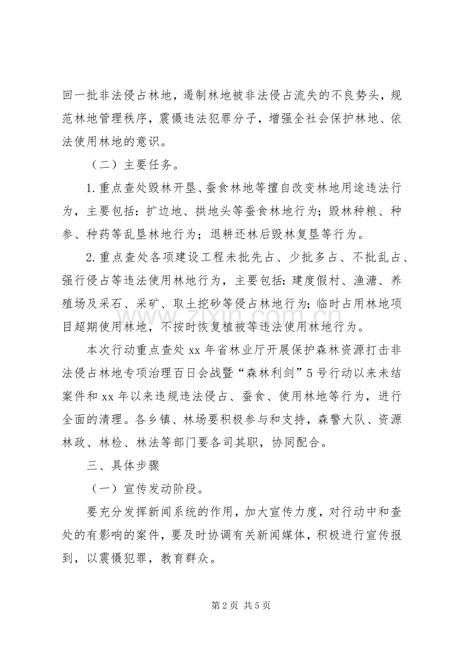 林业非法侵占专项治理百日会战方案 .docx_第2页