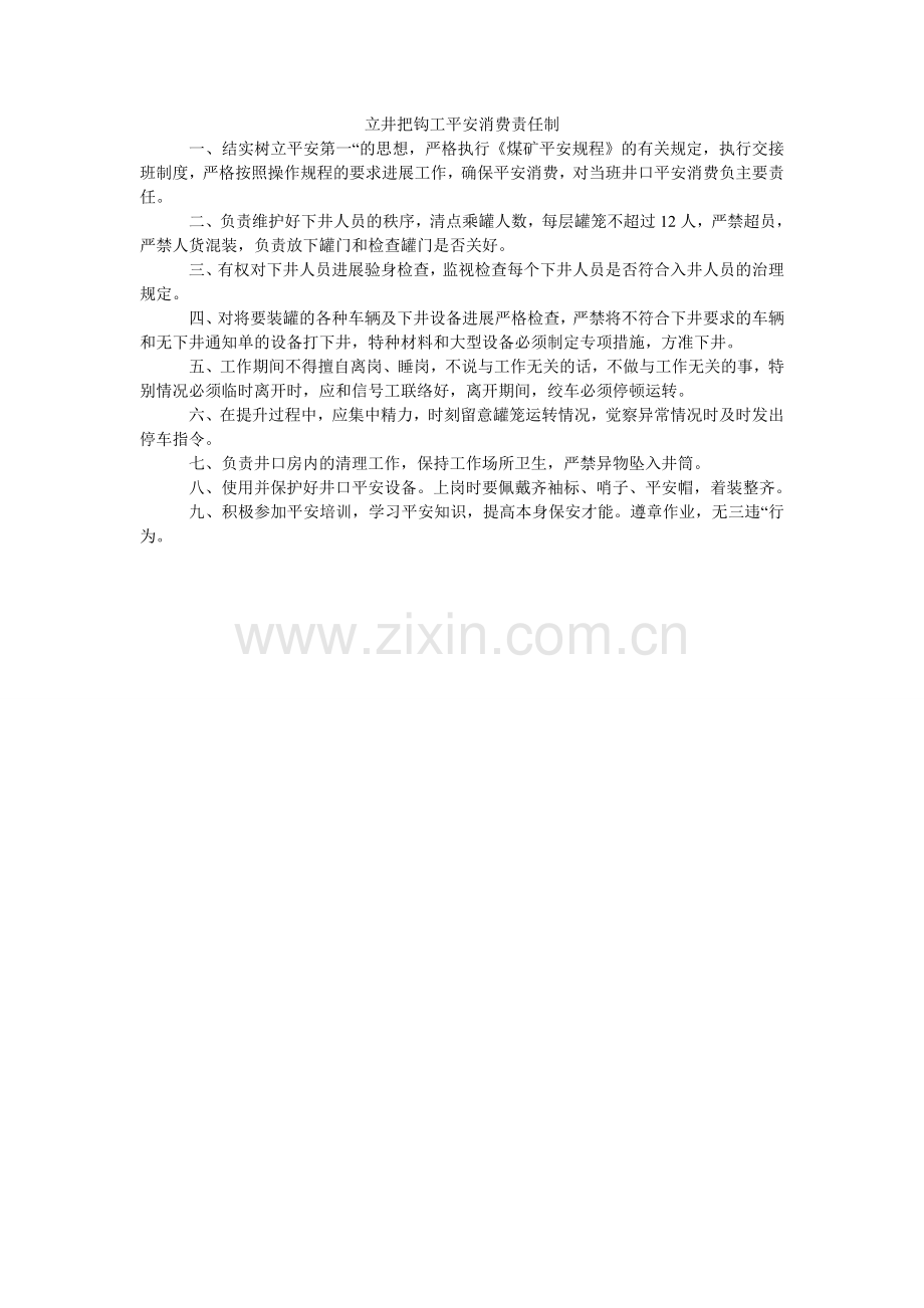 立井把钩工安全生产责任制.doc_第1页