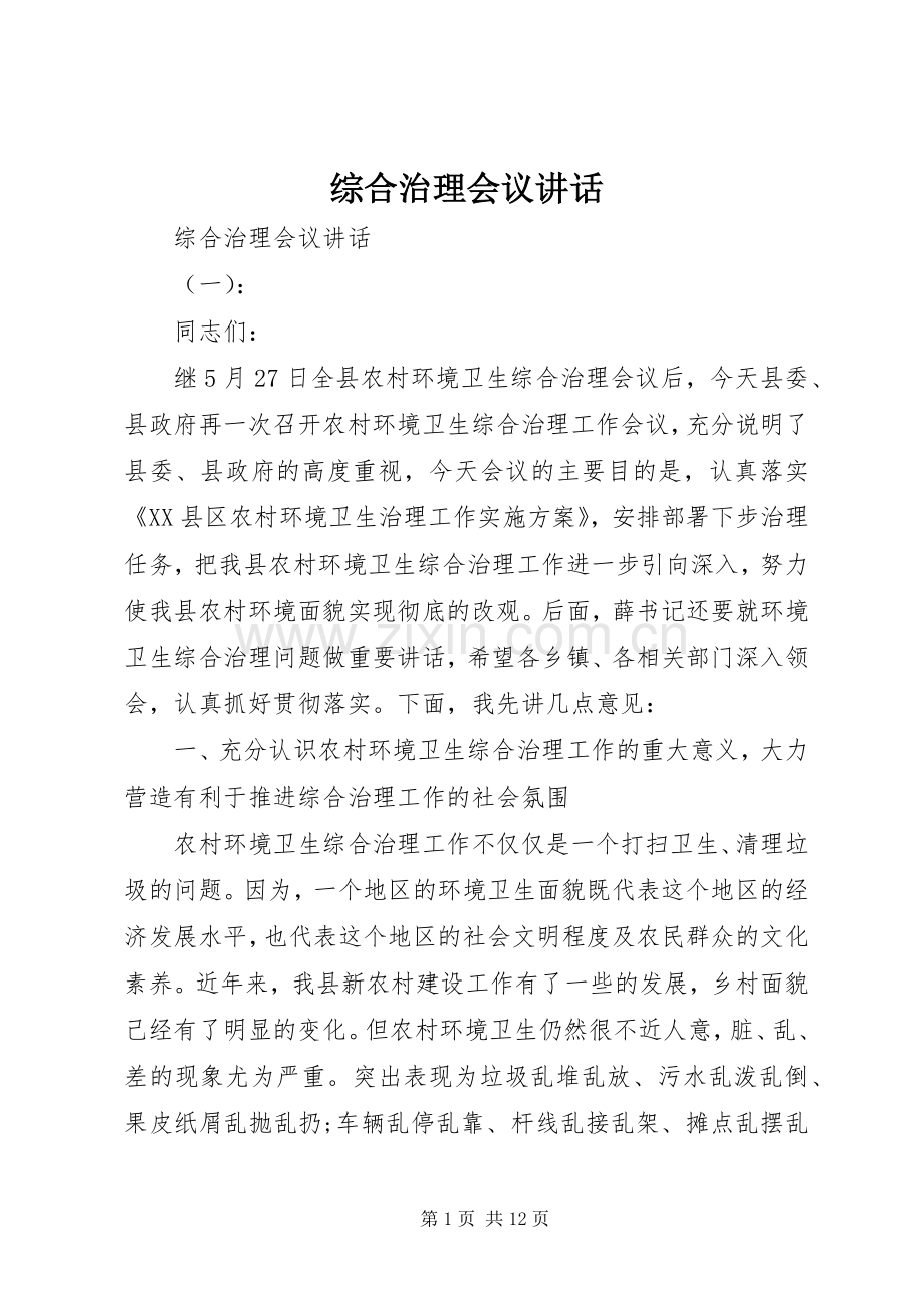 综合治理会议讲话.docx_第1页