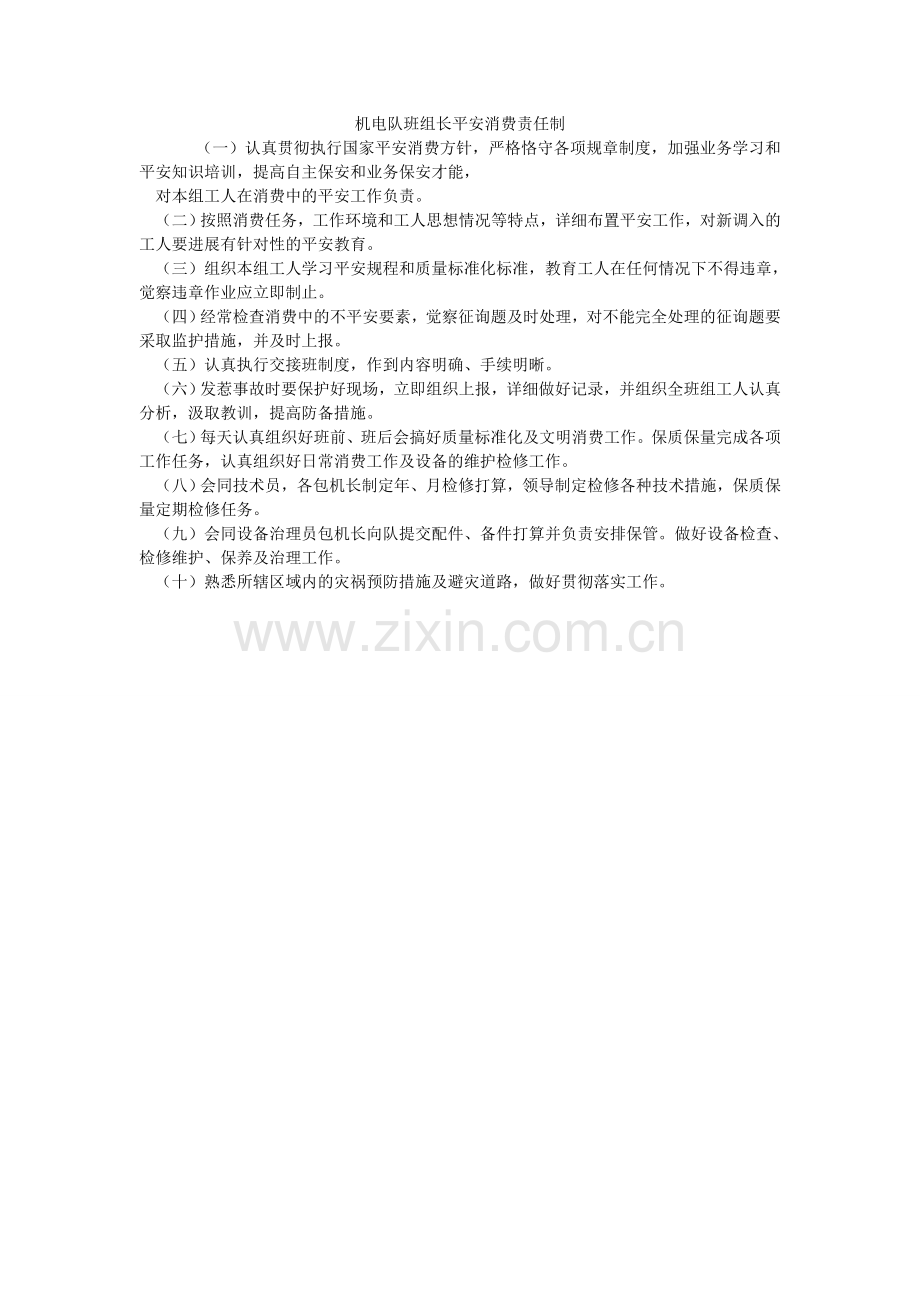 机电队班组长安全生产责任制.doc_第1页