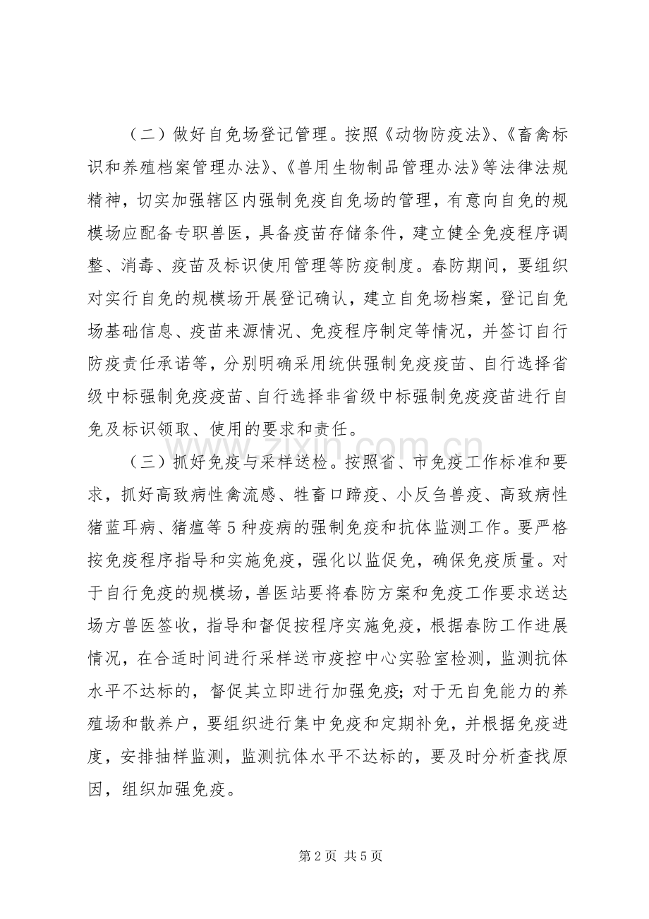 重大动物疫病春季防疫行动实施方案 .docx_第2页